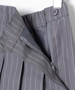 WEGO 【SCHOOL ITEM】ポケット付きパターンプリーツスカート グレーストライプ