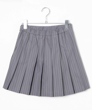 WEGO 【SCHOOL ITEM】ポケット付きパターンプリーツスカート グレーストライプ
