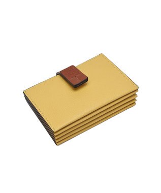 style code 【PADMA/パドマ】ベルトデザイン　シュリンクレザーカードケース イエロー