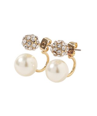 YECCA VECCA パヴェボールパールピアス Gold