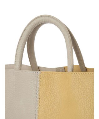 Green Parks ・ｃａｃｈｅ　ｃａｃｈｅ　バイカラーフェイクレザートート Yellow