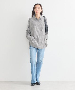 earth music&ecology ２ｗａｙマントスリーブシャツ Glen Check