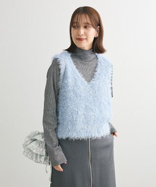 Green Parks Ｖネックフサフサベスト Sax