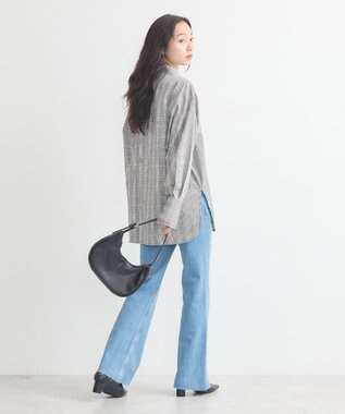 earth music&ecology ２ｗａｙマントスリーブシャツ Glen Check