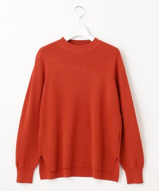 J.PRESS LADIES 【洗える】SECOND PRINCE モックネック ニット オレンジ系