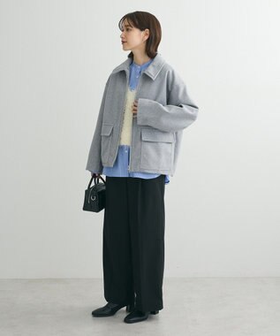 Green Parks Ｖネックフサフサベスト Ecru