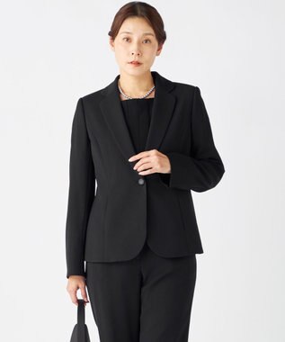 自由区 FORMAL 【ゆったりサイズも】テーラードジャケット ブラック系