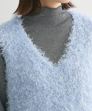 Green Parks Ｖネックフサフサベスト Sax