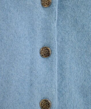 LENO BRUSHED CARDIGAN へアリーニットカーディガン BLUE