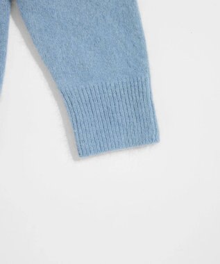 LENO BRUSHED CARDIGAN へアリーニットカーディガン BLUE