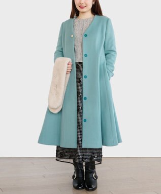 TOCCA 【消臭】PEARL ROCK ロングコート エメラルド系