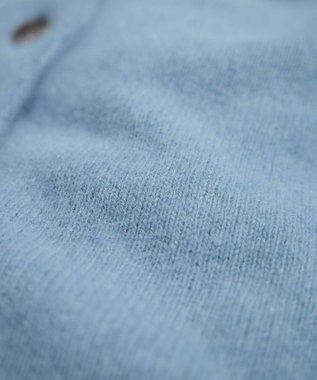 LENO BRUSHED CARDIGAN へアリーニットカーディガン BLUE