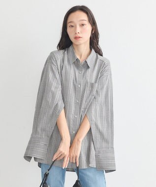 earth music&ecology ２ｗａｙマントスリーブシャツ Glen Check