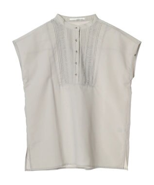 Green Parks ・ＥＬＥＮＣＡＲＥ　ＤＵＥ　ピンタックフレンチブラウス Gray Beige