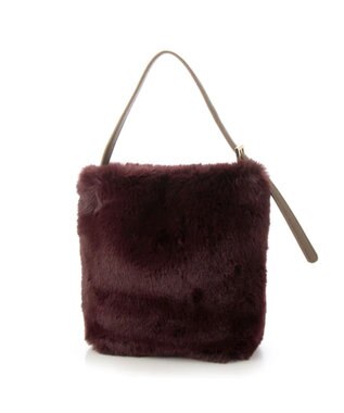 UNBILLION cachecache エコファーワンハンドルミニトートバッグ ワイン