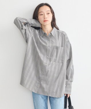 earth music&ecology ２ｗａｙマントスリーブシャツ Glen Check