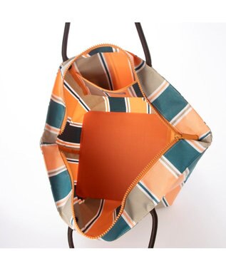 UNBILLION カシュカシュ cachecache / ウォータプルーフストライプビッグトート ピンクミックス