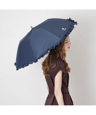 MOONBAT 【晴雨兼用折りたたみ日傘】ポール & ジョー (PAUL & JOE ACCESSOIRES) クリザンテームワンポイントフリル 一級遮光99.99% 遮熱 UV 晴雨兼用