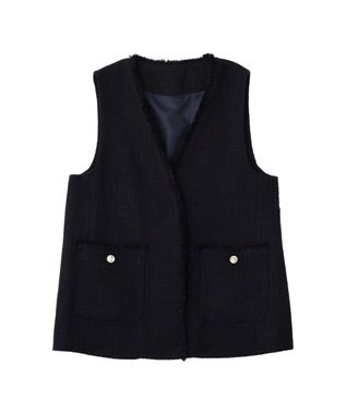 YECCA VECCA ツイードジレ Navy