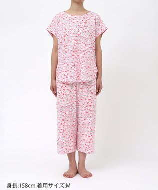 tsumori chisato SLEEP ツモリチサト パジャマ 3分袖 半袖 8分丈 綿100%(本体) 天竺素材 レディース UDT157 /ワコール ピンク