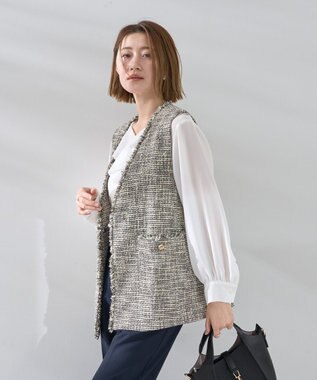 YECCA VECCA ツイードジレ Mix