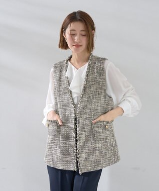 YECCA VECCA ツイードジレ Mix