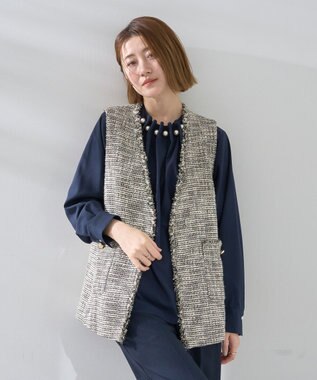 YECCA VECCA ツイードジレ Mix