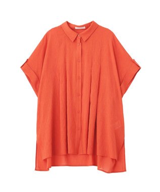 Green Parks タック入りオーバーサイズシャツ Red