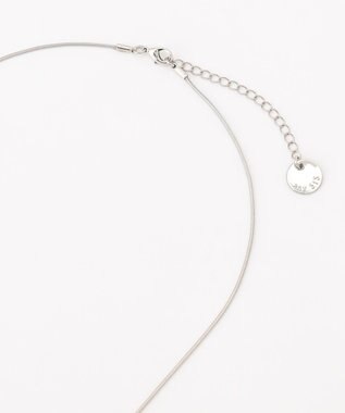 ANY SIS ストーンラインドロップ ネックレス シルバー