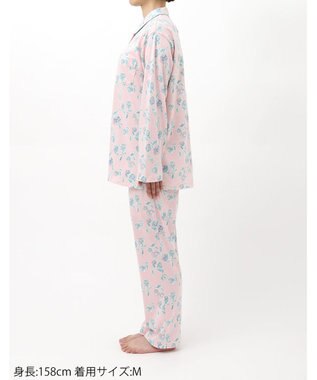 Wing パジャマ 長袖 長ズボン 綿100%(本体) 天竺素材 レディース EP8072 ウイング／ワコール ピンク