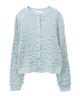 AMERICAN HOLIC ぽこぽこカットカーディガン Blue Green