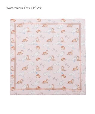 MOONBAT 【WEB限定】PAUL & JOE ACCESSOIRES シルクシフォンスカーフ 58×58cm ピンク(Playing whith a ball wool)