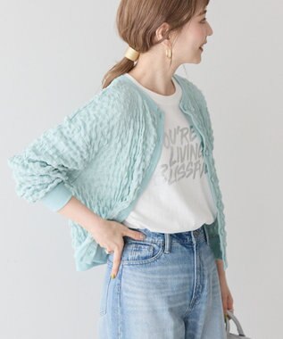 AMERICAN HOLIC ぽこぽこカットカーディガン Blue Green