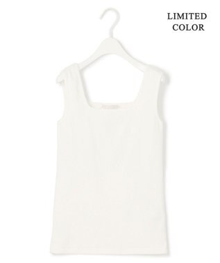 ICB L 【WEB限定カラーあり・洗える】 ブロードステッチリブ タンクトップ オフホワイト系［WEB限定］