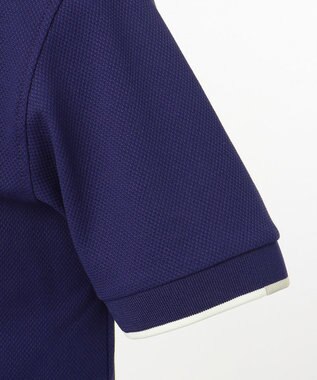 23区GOLF 【MEN】ハニカム鹿子 半そでポロシャツ パープル系