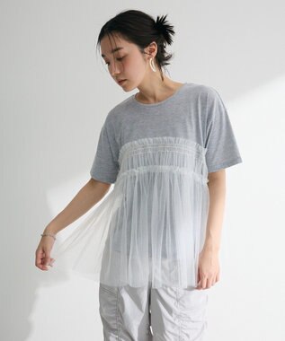 Green Parks ・ＥＬＥＮＣＡＲＥ　ＤＵＥ　チュールドッキングＴＥＥ Gray Mixture