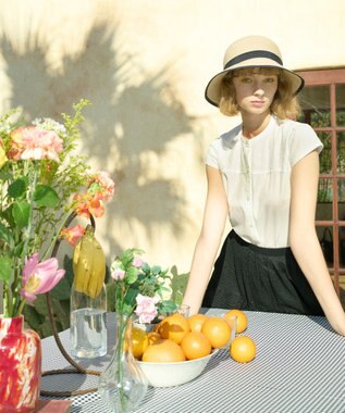 TOCCA 【UV97%以上カット・吸水速乾・抗菌防臭・洗える・サイズ調整可】BACK RIBBON HAT ハット ブラック系