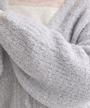 earth music&ecology スパンコールブークレカーディガン Light Gray