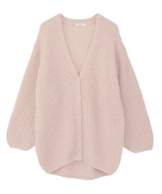 earth music&ecology スパンコールブークレカーディガン Light Pink