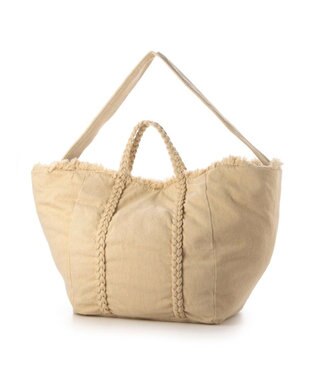 UNBILLION カシュカシュ cachecache / 2wayビッグデニムトート アイボリー