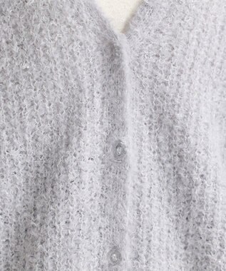 earth music&ecology スパンコールブークレカーディガン Light Gray