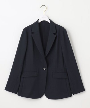 ANY SIS 【美人百花7月号掲載】リネンライクポリエステル テーラード ジャケット ネイビー