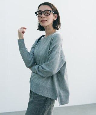 UNFILO 【リピート率の高さが魅力！毎シーズン大好評】マイビューティニット クルーネック グレー