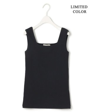 ICB L 【WEB限定カラーあり・洗える】 ブロードステッチリブ タンクトップ ブラック系［WEB限定］