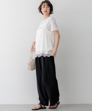 23区 【先行予約】シアーコンフォート クルーネック Tシャツ ホワイト系