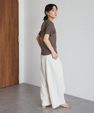 CRAFT STANDARD BOUTIQUE 2点セット/ボーダーキャミ+Tシャツ Brown