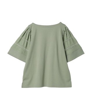 earth music&ecology フレア袖レースプルオーバー Mint