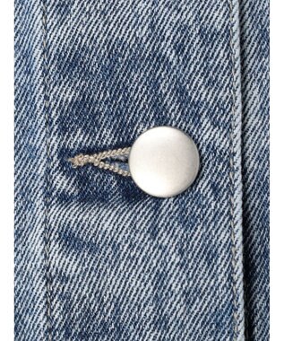 Green Parks ・ＥＬＥＮＣＡＲＥ　ＤＵＥ　ノーカラーデニムベスト Blue