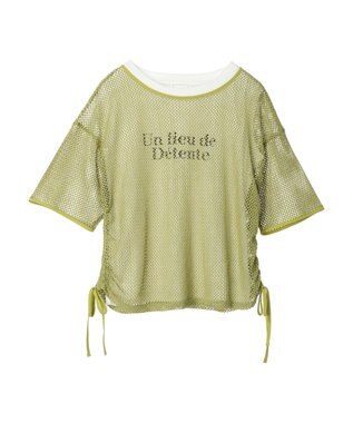 Green Parks ＳＥＴ２点　メッシュ＋ノースリーブロゴプルオーバー Green