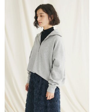 CRAFT STANDARD BOUTIQUE 　裏毛セーラーカラーＺＩＰプルオーバー Gray Mixture